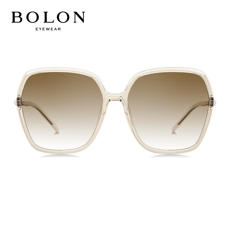 暴龙(BOLON)多边形TR大框偏光太阳眼镜墨镜女BL5032 A60-茶色渐进 单个装