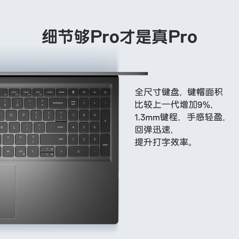 戴尔(DELL)灵越15Pro-5510 15.6英寸十一代英特尔酷睿i5学生商务办公轻薄本笔记本电脑(标压i5-11300H 16G 512G固态 MX450)100%sRGB