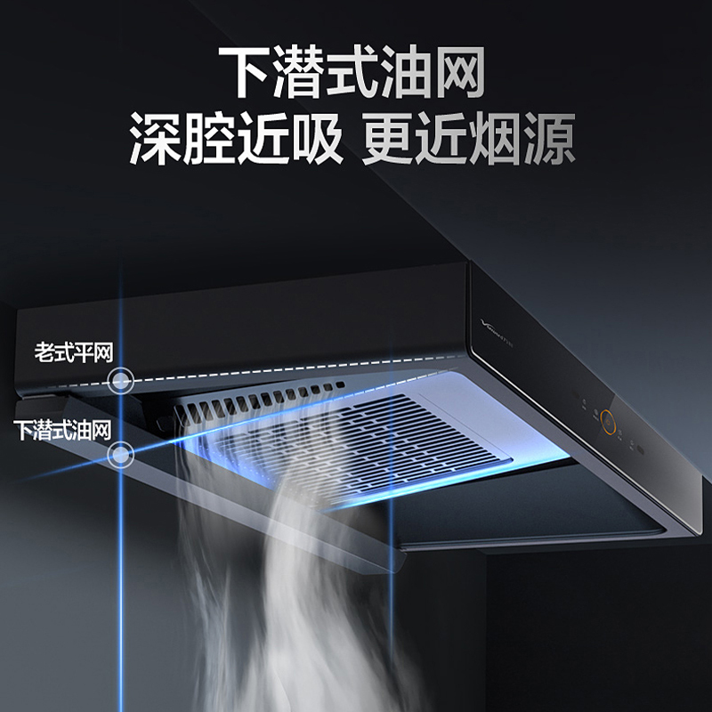万和(Vanward) 一级能效 21m³顶吸式欧式吸油烟机 挥手智控CXW-380-WX536