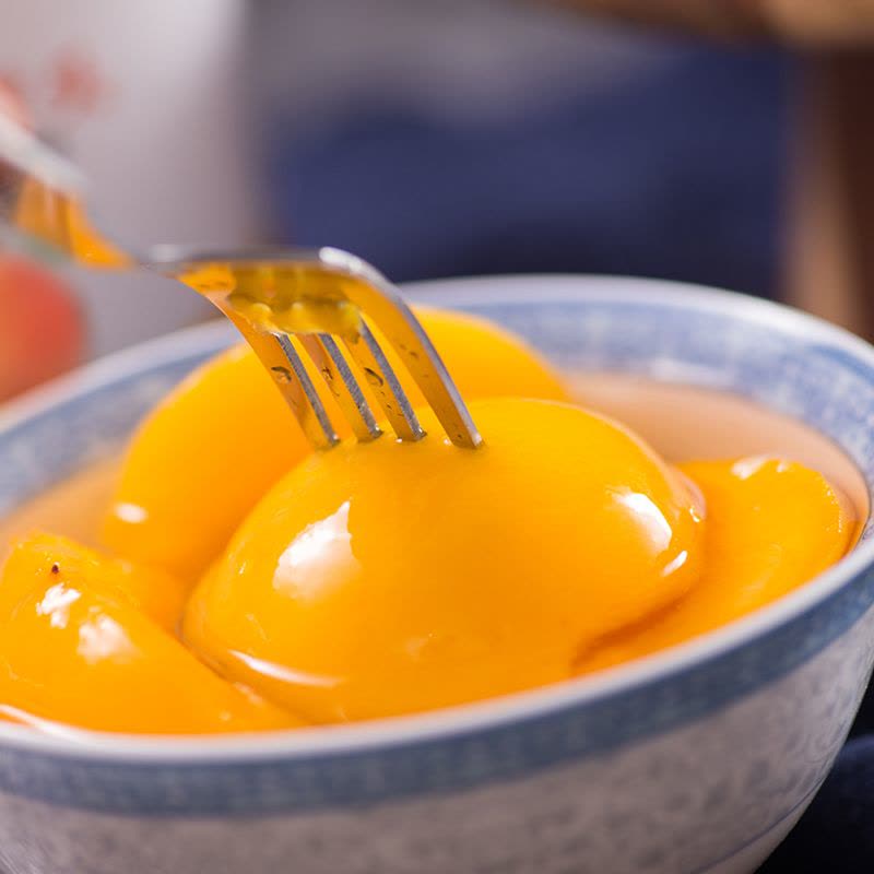 汇尔康HR 新鲜黄桃水果罐头6罐x425g礼盒装 年货过年新年中秋礼盒方便速食送老人长辈图片