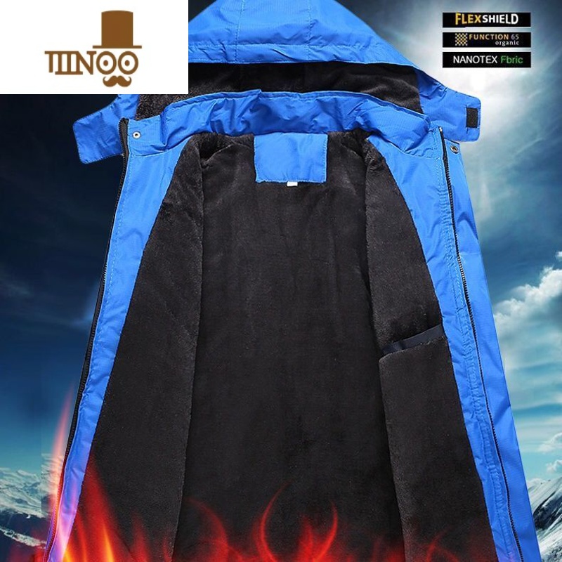 YANXU男士棉服冬季外套棉袄男加绒加厚大码休闲冲锋棉衣男宽松运动装工作服男女夹克棉衣工装潮流高清大图