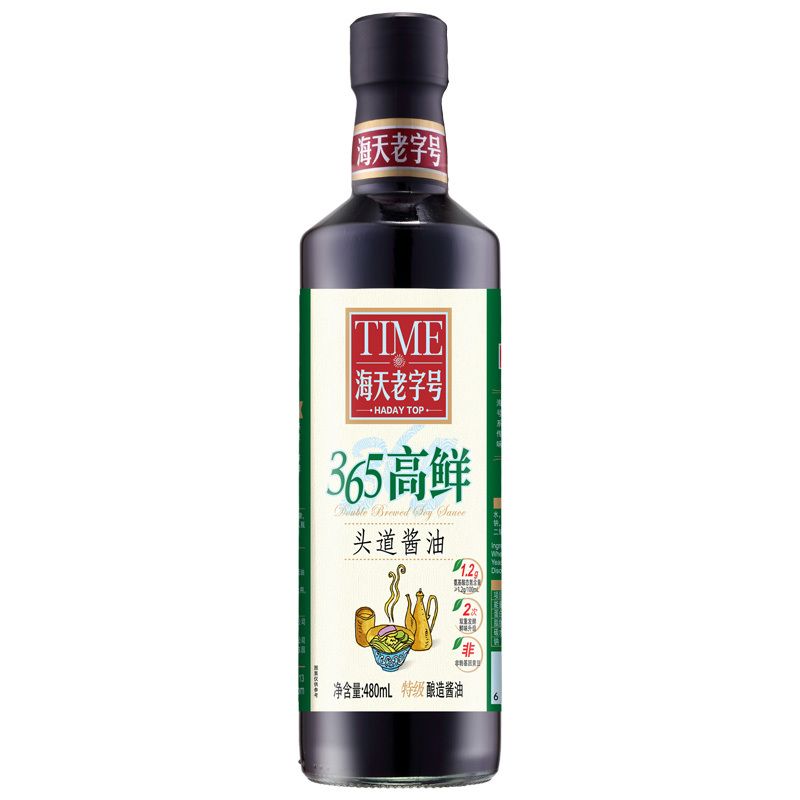 海天 365高鲜头道酱油480ml