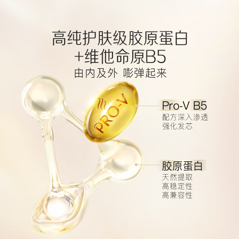 潘婷胶原嘭嘭瓶蓬松洗发水深水泡弹胶原蛋白滋养型530g洗发水男女通用高清大图