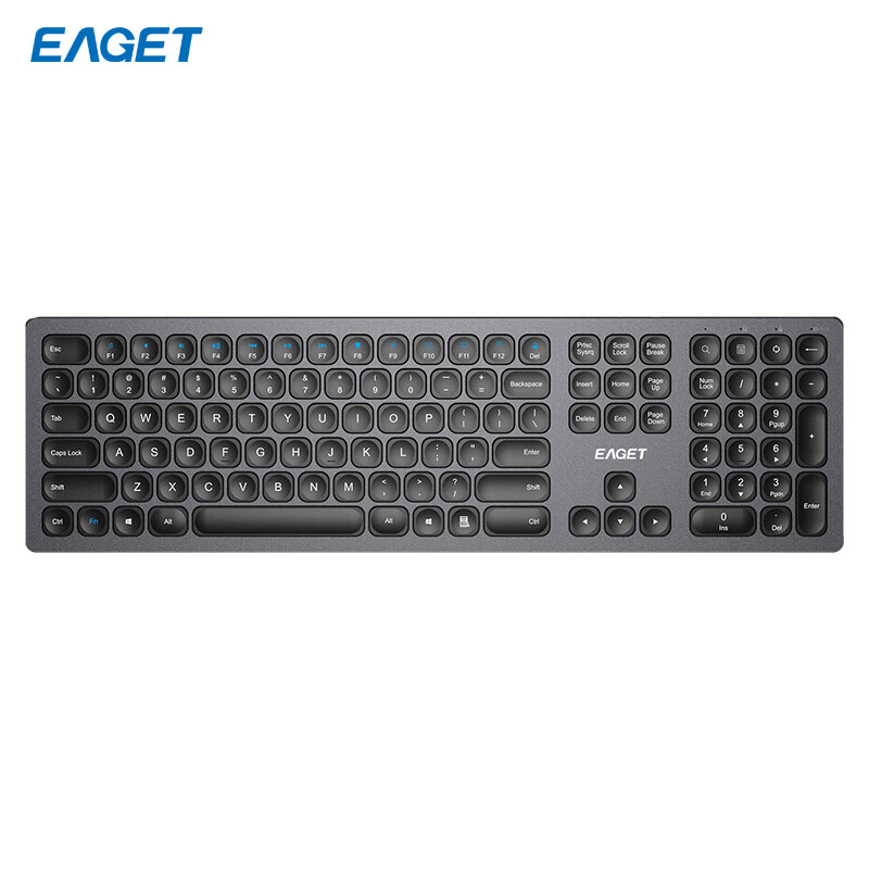 忆捷(EAGET)TYPE-C充电无线键盘鼠标套装 YT02 静音剪刀脚薄膜轻薄简约高清大图