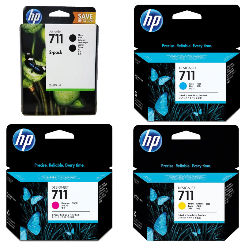 惠普(HP)711 品红色墨盒 3支装29毫升 CZ135A(适用DesignJet T120 T520)