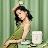 苏泊尔(SUPOR)电饭煲电饭锅1.2L迷你1-2人麦饭石色内胆多功能小电饭煲SF12FB627B 牛油果绿