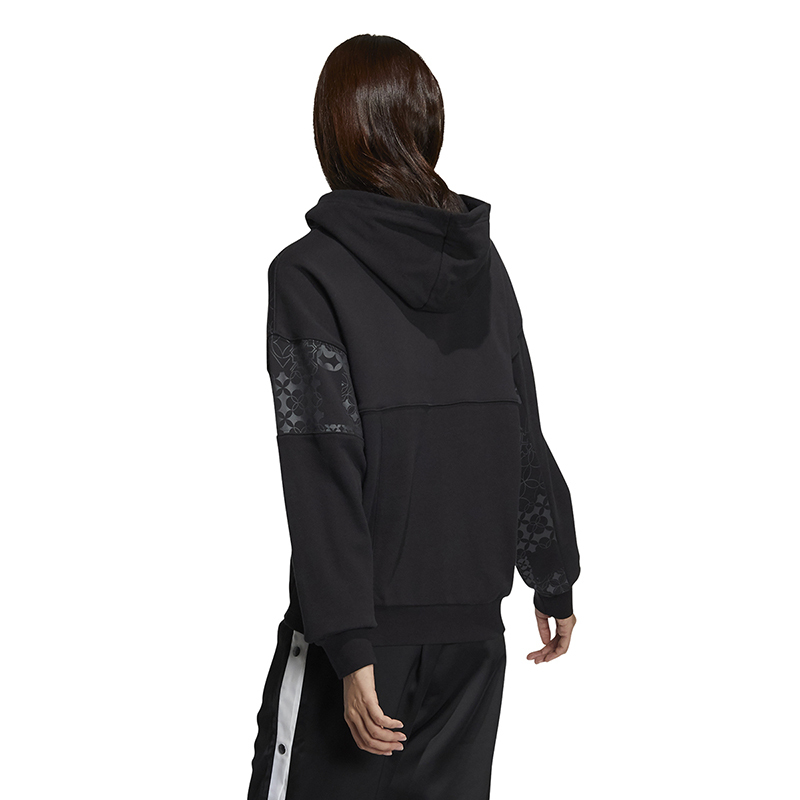 Adidas 阿迪达斯三叶草卫衣女装春秋季新款连帽运动套头衫 HD0338