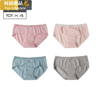 YUNWUXIN有棵树内裤女棉透气中腰女士三角底裤头女生少日系可爱蕾丝内裤