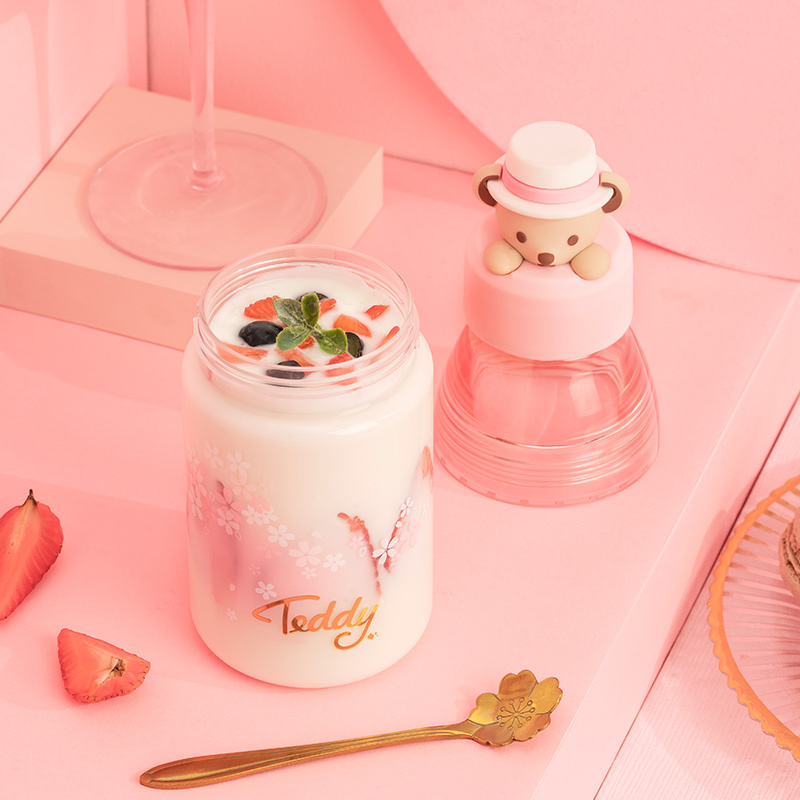 日本泰福高tafuco塑料杯泰迪珍藏系列儿童防摔水杯塑料杯儿童卡通可爱