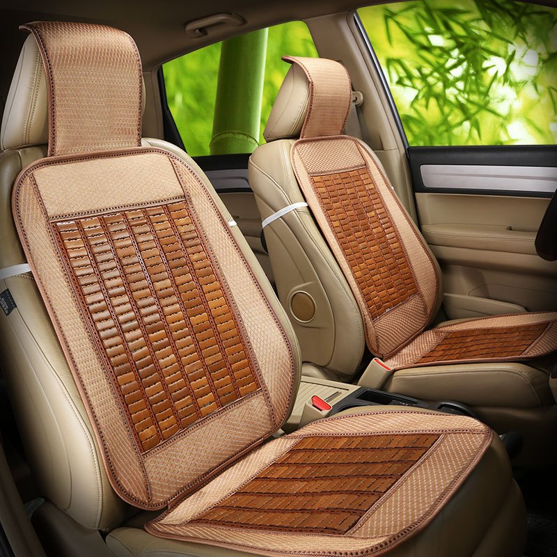 汽车坐垫竹片凉垫单张小车座垫面包车货车通用夏季凉席竹片座套