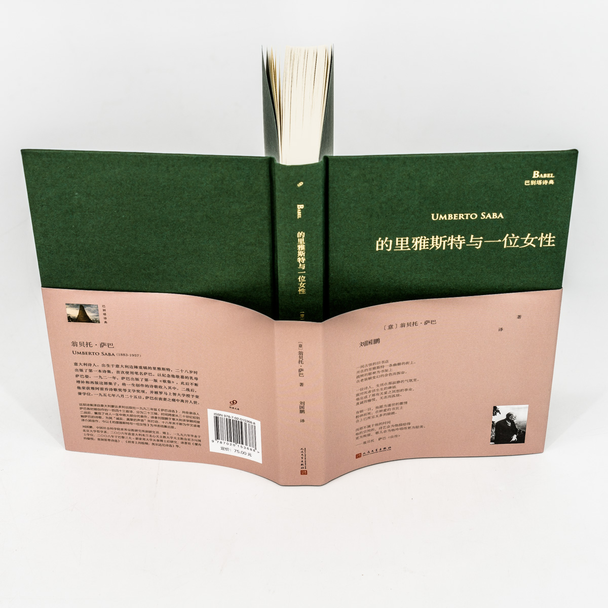 [正版]的里雅斯特与一位女性 翁贝托萨巴 刘国鹏翻译 巴别塔诗典 精装 外国诗歌 人民文学 书籍高清大图