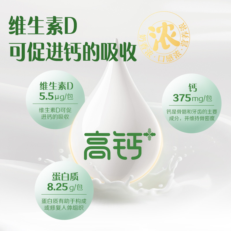 [4月生产]伊利臻浓牛奶高钙 250mL*16盒*2箱 +50%钙 咖啡伴侣 礼盒装高清大图