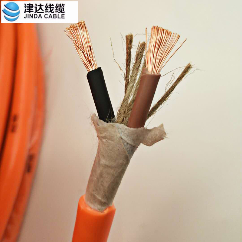 津达线缆 弹性体绝缘软电缆 2芯电源线牛筋牛津护套软电线 TVR2*2.5平方 100米/盘 1盘