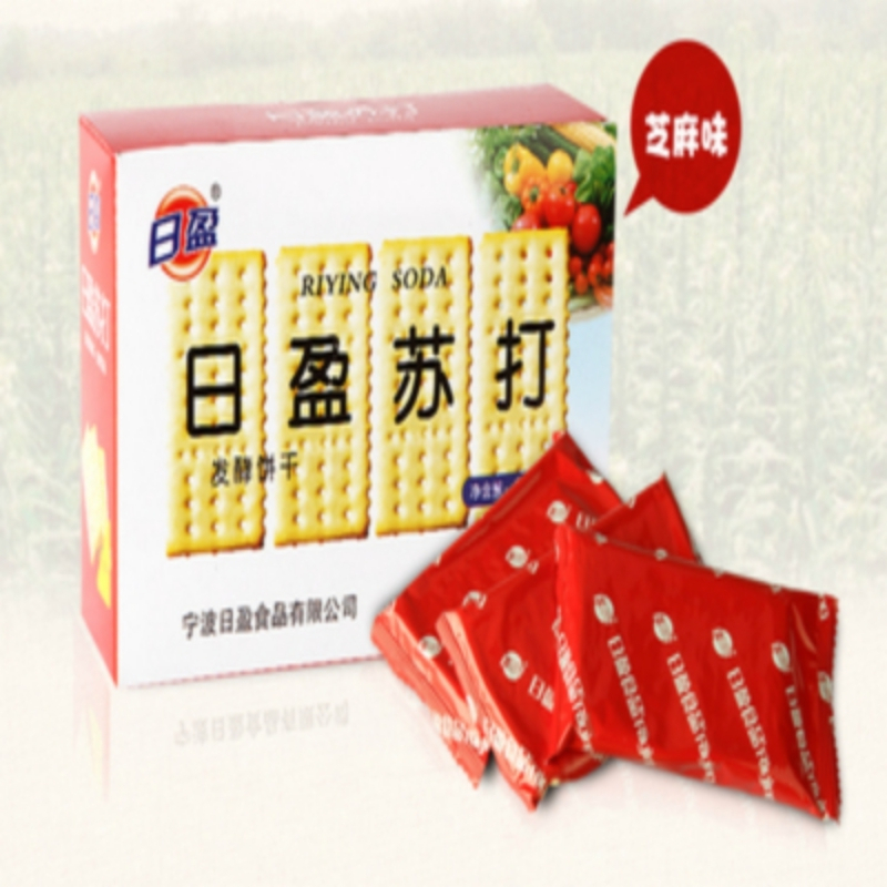 (日盈芝麻味无蔗糖苏打饼干180g1*24)