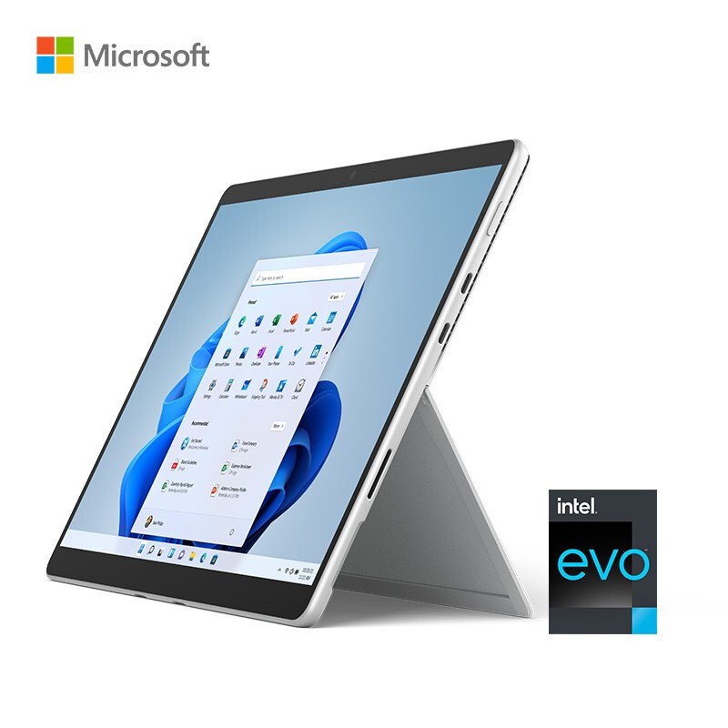 微软Surface Pro 8 13英寸 触控屏二合一平板电脑 i7 32G+1T亮铂金高清大图