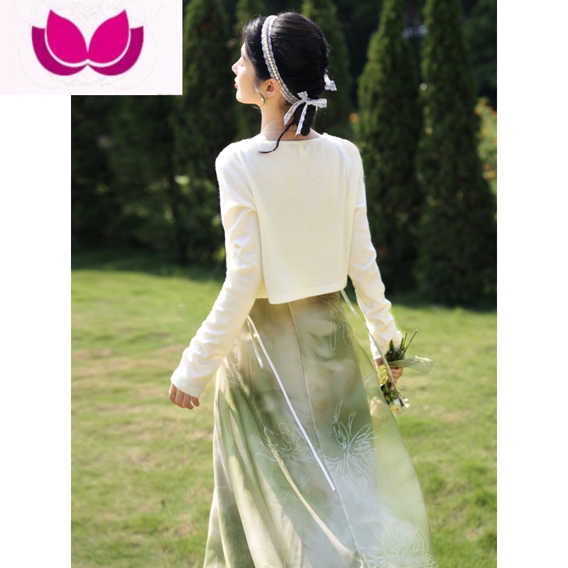 七斓绿色吊带连衣裙法式桔梗套装海边度假沙滩长裙夏子超装法夏边高清大图