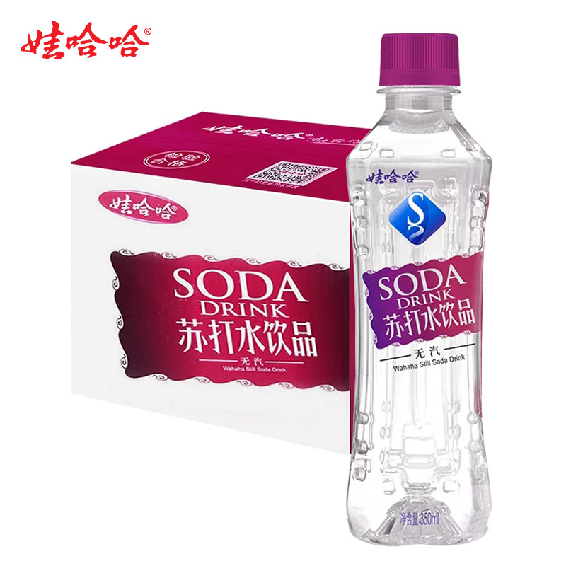 [娃哈哈官方]娃哈哈苏打水350ml*12瓶整箱 甜味/无味/薄荷味弱碱性苏打