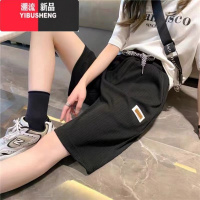 YIBUSHENG复古百搭牛仔短裤女季2024年设计感高腰显瘦小个子直筒热腰 M 黑色休闲裤