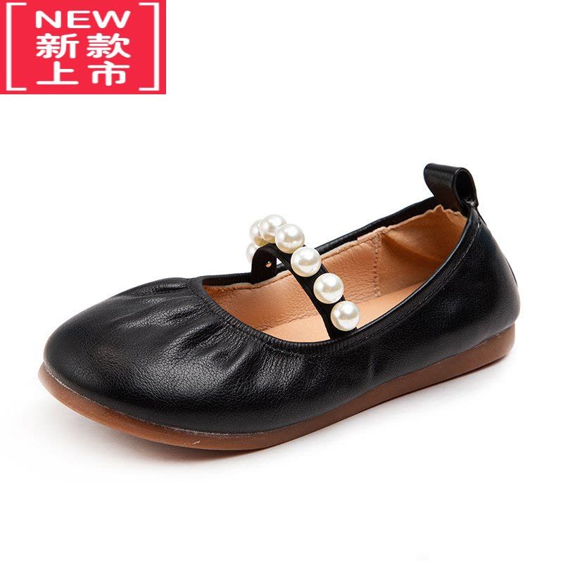 可莉允女童小皮鞋2022春秋新款公主鞋配礼服童鞋女宝宝鞋子软底豆豆鞋潮运动休闲鞋图片