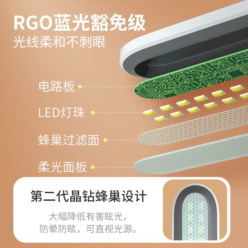 飞利浦充电台灯 LED护眼灯 学生儿童学习护眼台灯 寝室宿舍读写台灯 无蓝光伤害 酷雅