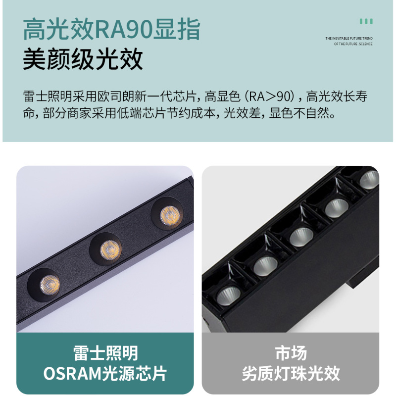 磁吸轨道灯套装高清大图