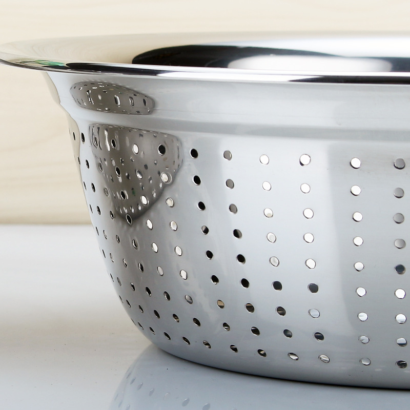 橙亿鸿 不锈钢沥水圆盆 洗菜漏盆 直径30cm/个高清大图