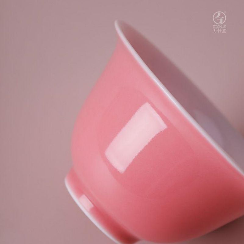 万仟堂(EDENUS) 一剪梅 盖碗梅粉釉(一盖碗一承两杯)高清大图