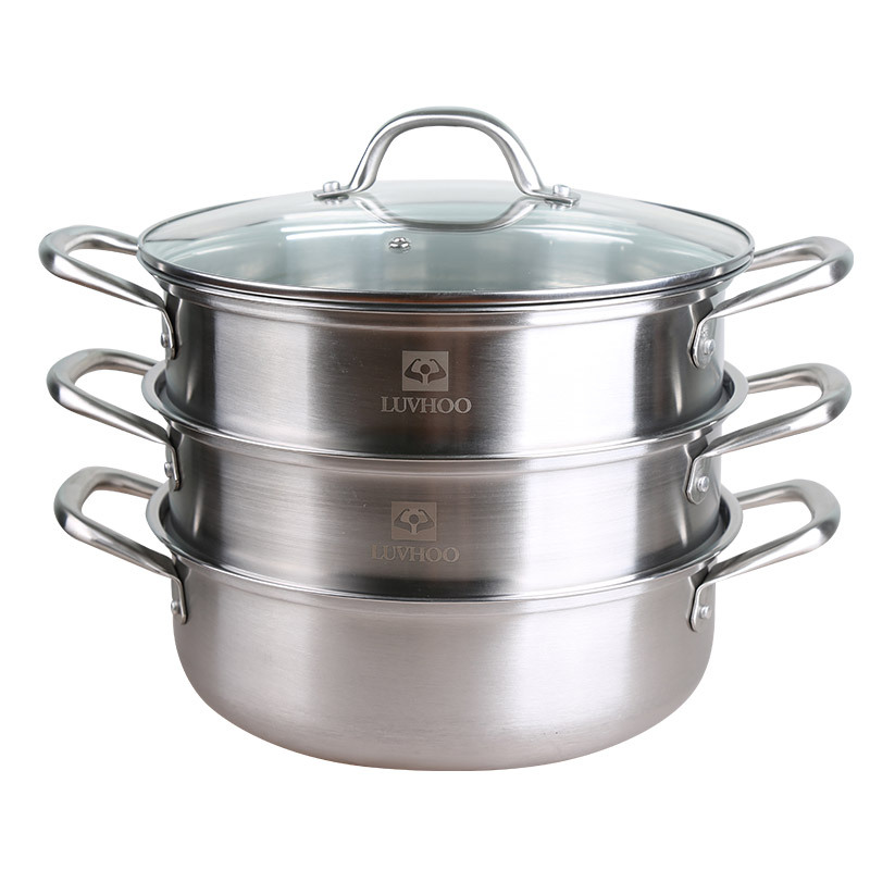 朗赫-凡尔赛三层不锈钢汤蒸锅LH-ZG03高清大图