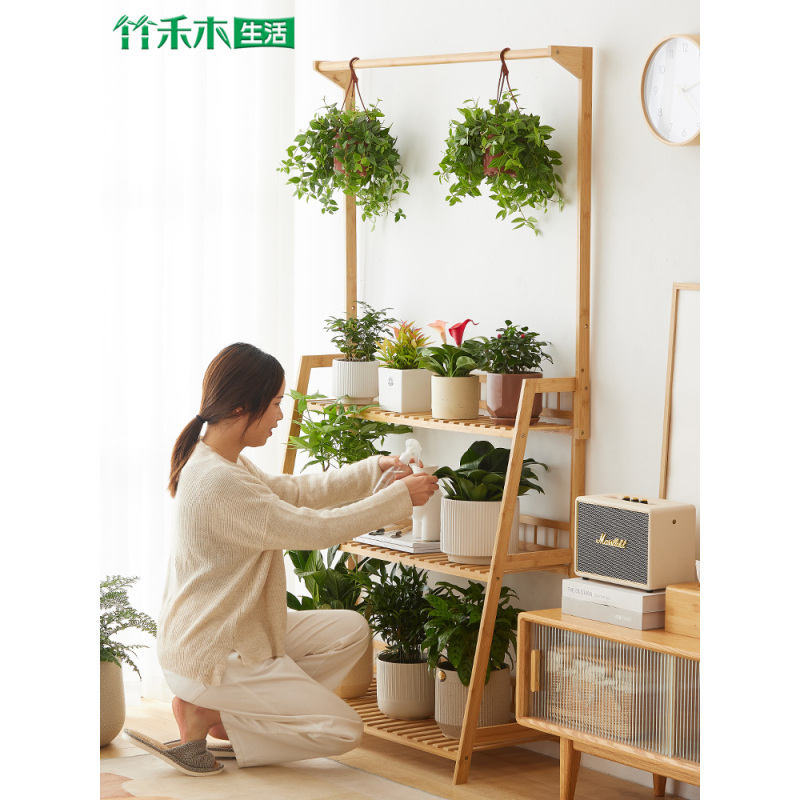 花架多肉花架子楠竹质阳台室内花盆架客厅多层阶梯绿萝吊兰架报价 参数 图片 视频 怎么样 问答 苏宁易购
