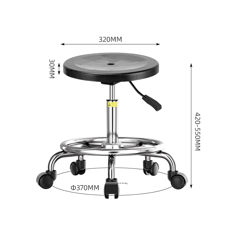 臻远ZY-7926防静电椅子车间流水线升降椅子 42-55cm(圈脚轮子)高清大图