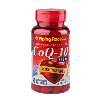 PIPING ROCK 酵素 美国朴诺辅酶q10软胶囊酵素 200mg90粒 保护血管健康coq10进口原装