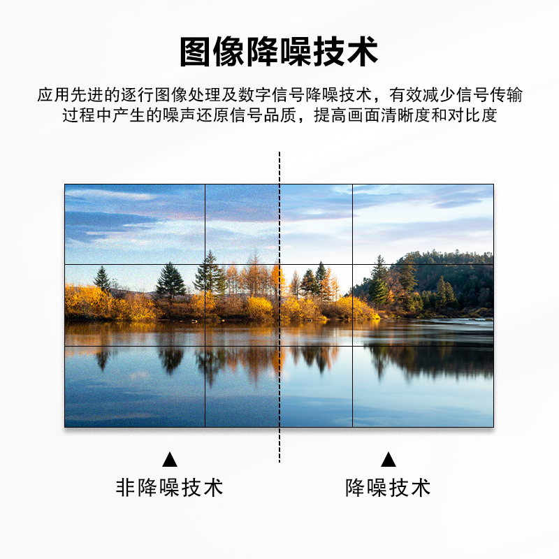酷彩(CoolColor)CXC550TF 55英寸3.5mm高清显示屏安防监控会议led大屏显示拼接无缝三星液晶拼接屏显示器工业级电视墙 4台壁挂套餐