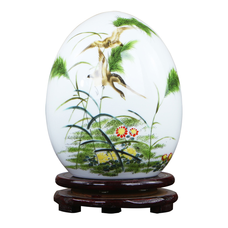 景德镇陶瓷器客厅摆件福气蛋家居装饰品玄关工艺品酒柜电视柜 三维