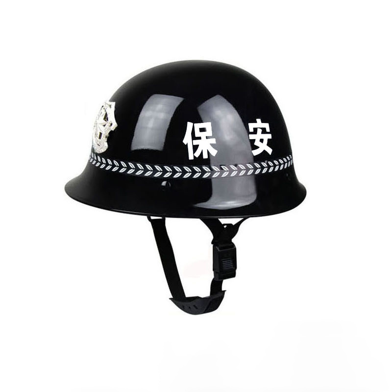 汇特益 防暴头盔 PC半盔 黑色防暴头盔麦穗款 含徽 含保安字 (单位:个)