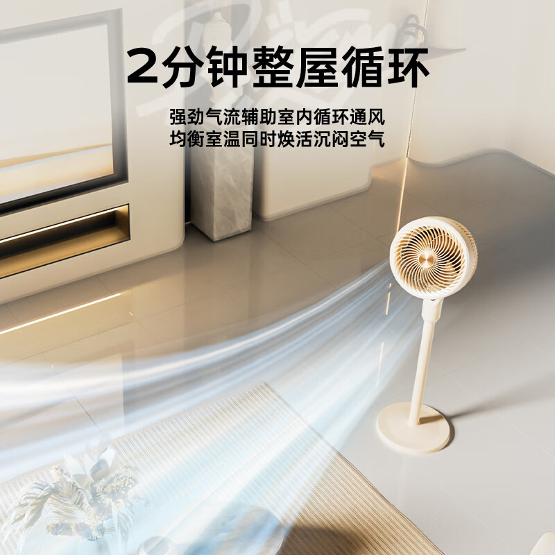 向物(SOTHING)智能语音空气循环扇家用静音小型落地电风扇 智能版 15档风/数显屏/四向摆头/语音控制 画架高清大图