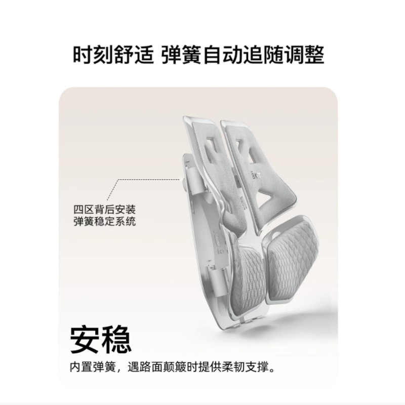 BKT 人体工学腰靠(钛空灰) BKT09Q601XS高清大图