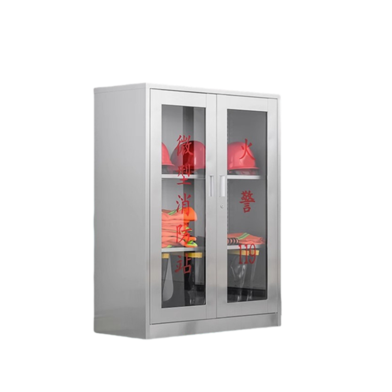 迅迈 201不锈钢消防柜 灭火器材存放柜 微型消防站 40*90*120cm 单位;台高清大图