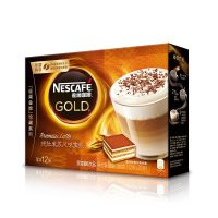 [苏宁超市]雀巢(Nestle)金牌提拉米苏即溶咖啡饮品(12x20g)240g/盒装 速溶咖啡 新老包装随机发货