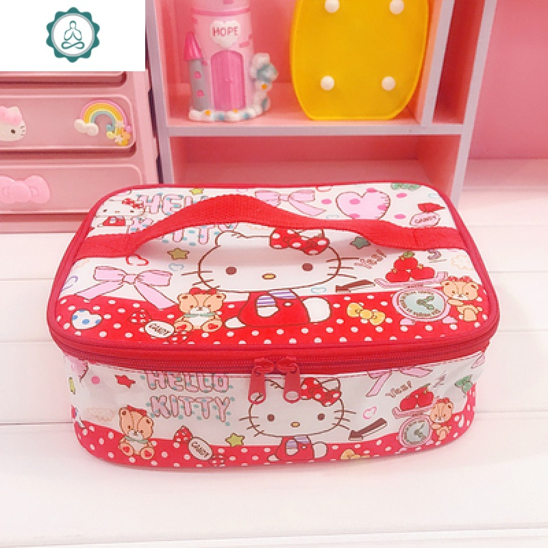 可爱 kt日式304不锈钢饭盒少女心学生儿童食堂分格餐盒带盖便当盒 封