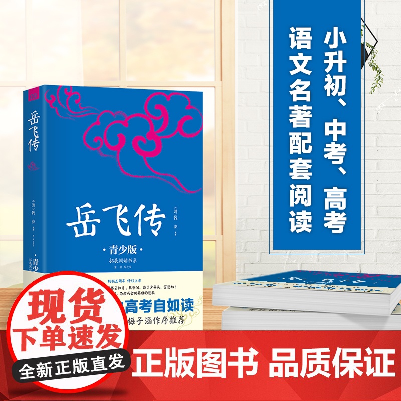 正版原著满江红岳飞传精忠报国小学生青少年插图版课外阅读 小升初 中考 高考语文名著配套阅读 全面提升孩子的见识 智慧 格高清大图