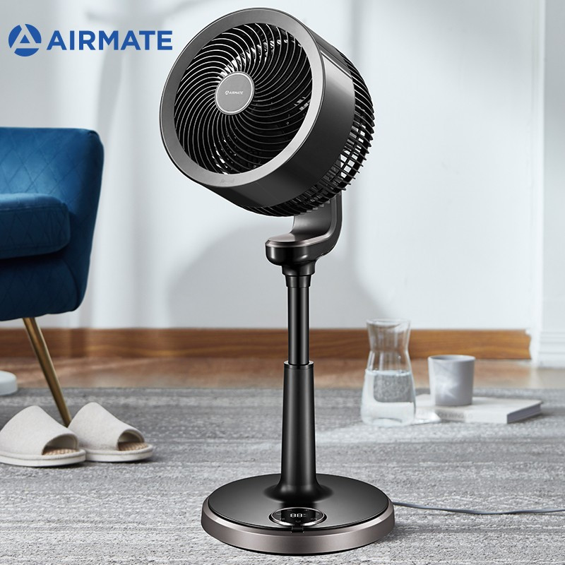 艾美特(AIRMATE)电风扇空气循环扇遥控家用有线轻音低噪落地扇立式涡轮摇头电扇黑天鹅黑色32档CA23-RD2高清大图