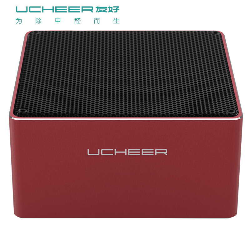 UCHEER友好 车载净化器TIS 车载家用迷你USB净化器 除甲醛 除异味 除烟味 除灰尘 除甲醛杀菌 中国红