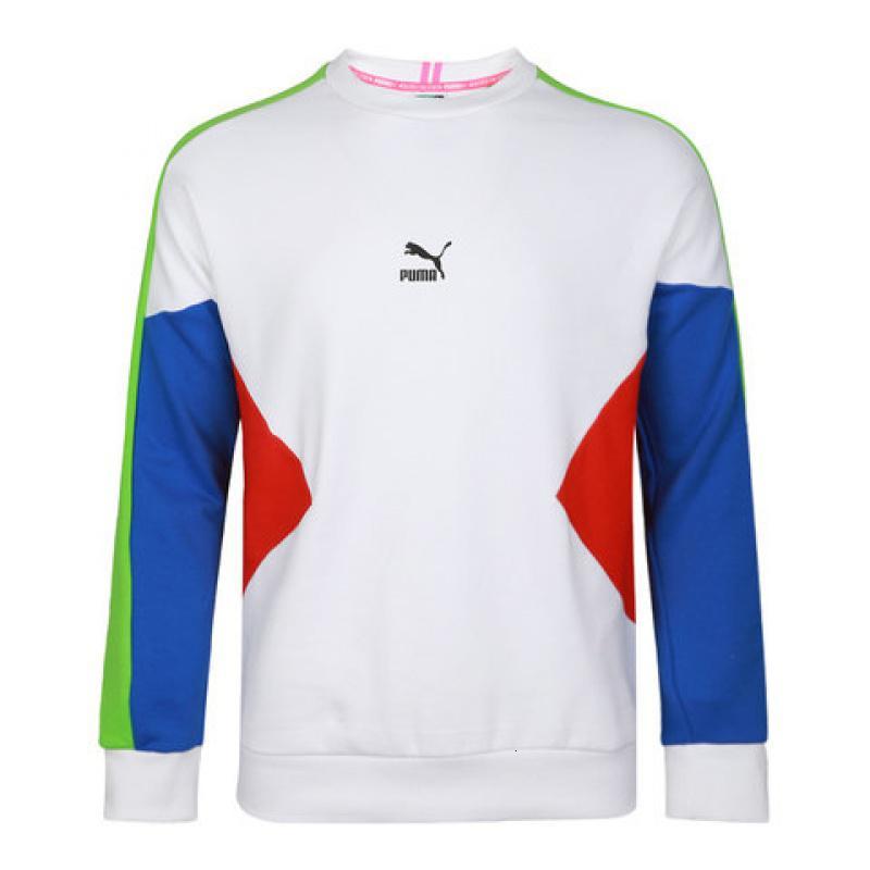 PUMA彪马2020新款男子运动服拼色针织套头卫衣59732852