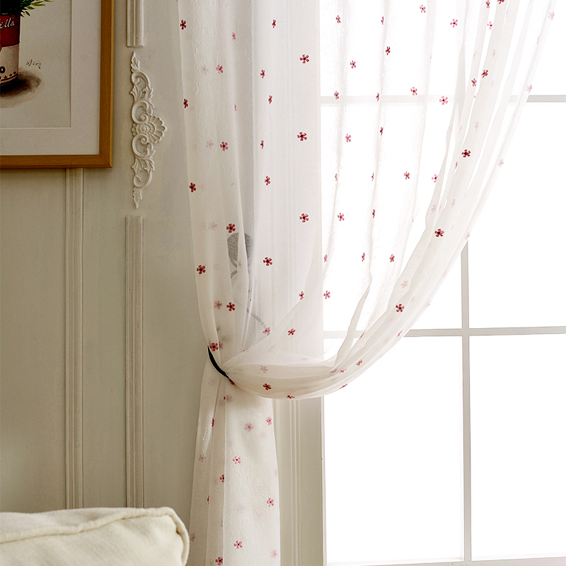 纱帘清仓成品阳台客厅卧室窗帘窗纱布料粉色女孩沙帘现代简约