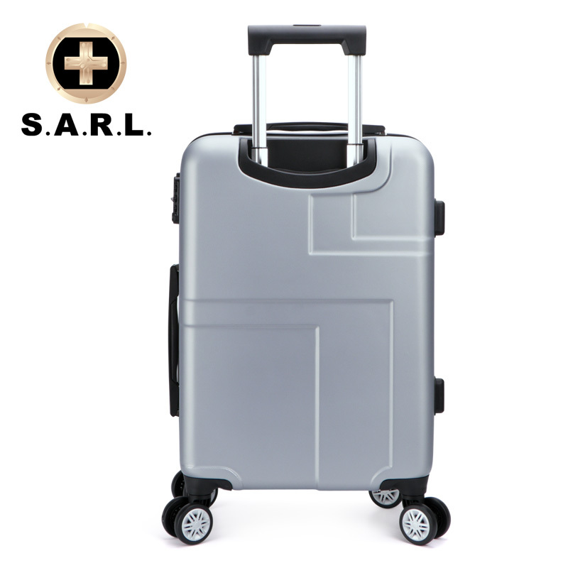 S.A.R.L瑞士拉杆箱 静音万向轮 男女通用旅行箱密码锁 可放15.6寸笔记本电脑包太空银26寸