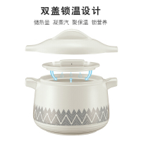 苏泊尔（SUPOR) TB45E1 盖无双砂锅炖锅家用22CM陶瓷煲汤锅砂锅煲汤4.5L明火石锅陶瓷锅炖锅