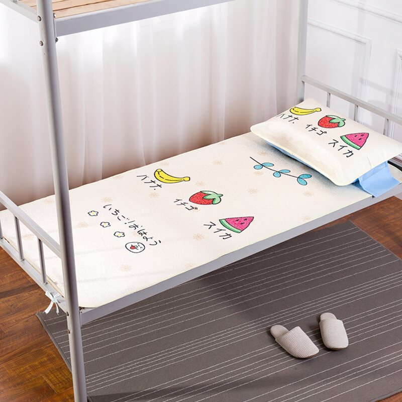 学生宿舍冰丝凉席90x190cm上下铺夏季寝室可折叠09m米床席子初音未来