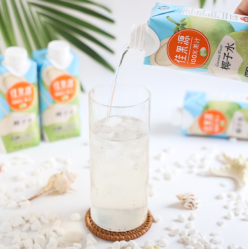 佳果源100%NFC椰子水330ml*12盒/箱 泰国原装进口 100%NFC非浓缩还原 清新 苏宁宜品推荐高清大图