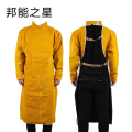 邦能之星牛皮罩衣隔热防烫耐磨耐高温防护衣焊工反穿衣工作服围裙N5633 N5633 均码