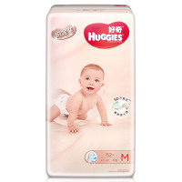 好奇(Huggies)铂金装纸尿裤M号52片倍柔亲肤尿不湿